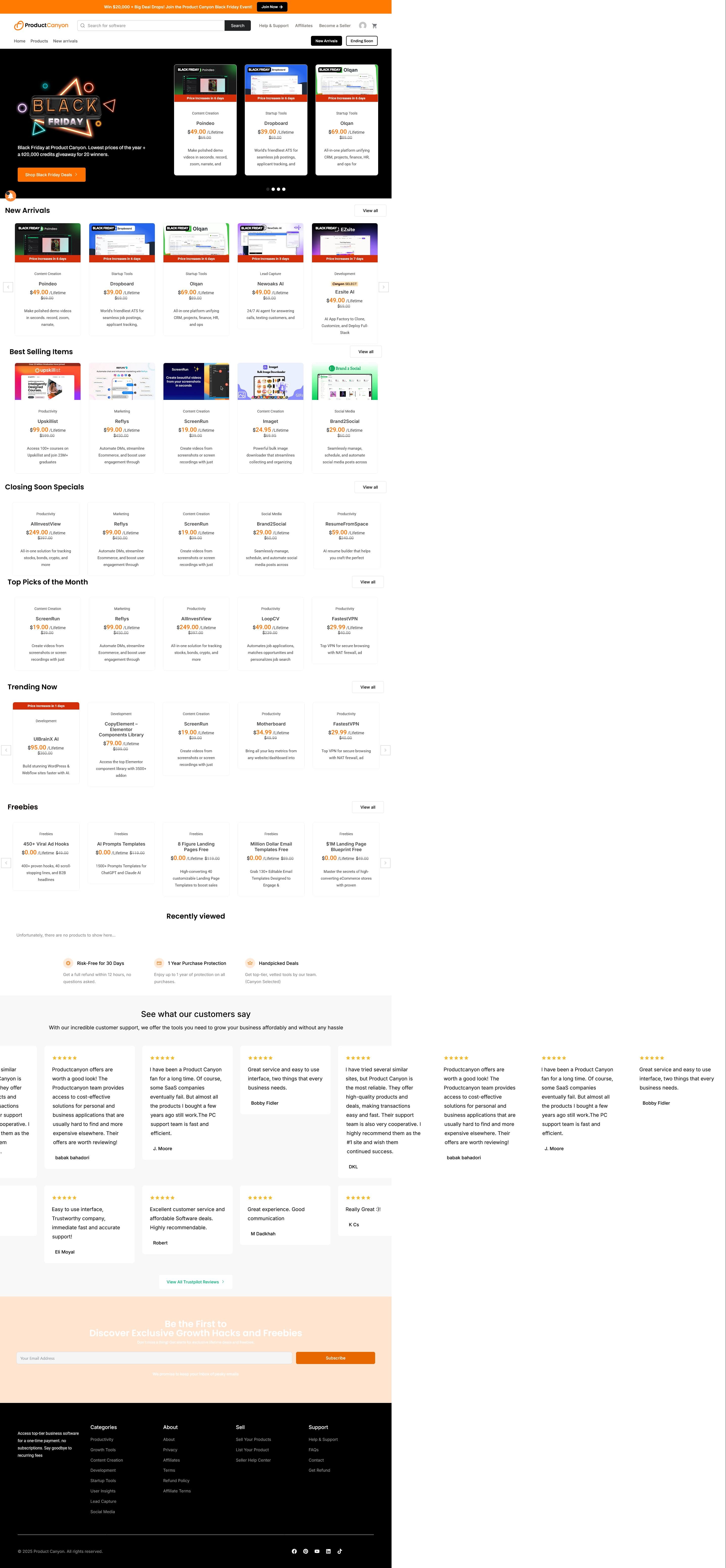 Screenshot of productcanyon.com