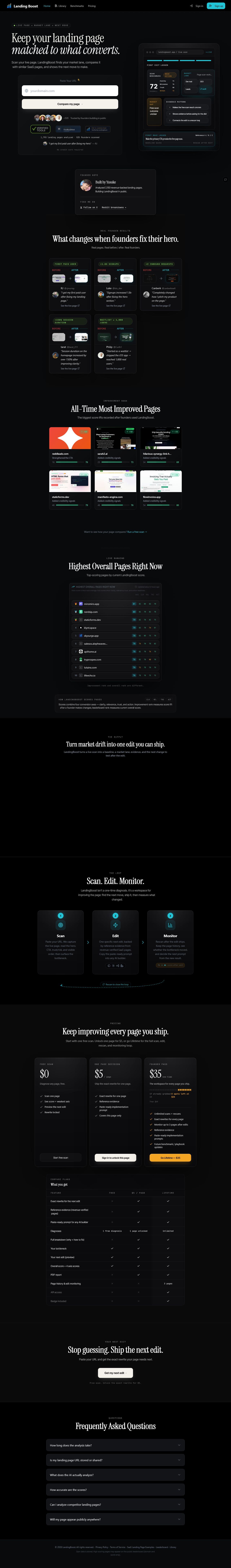 Screenshot of landingboost.app