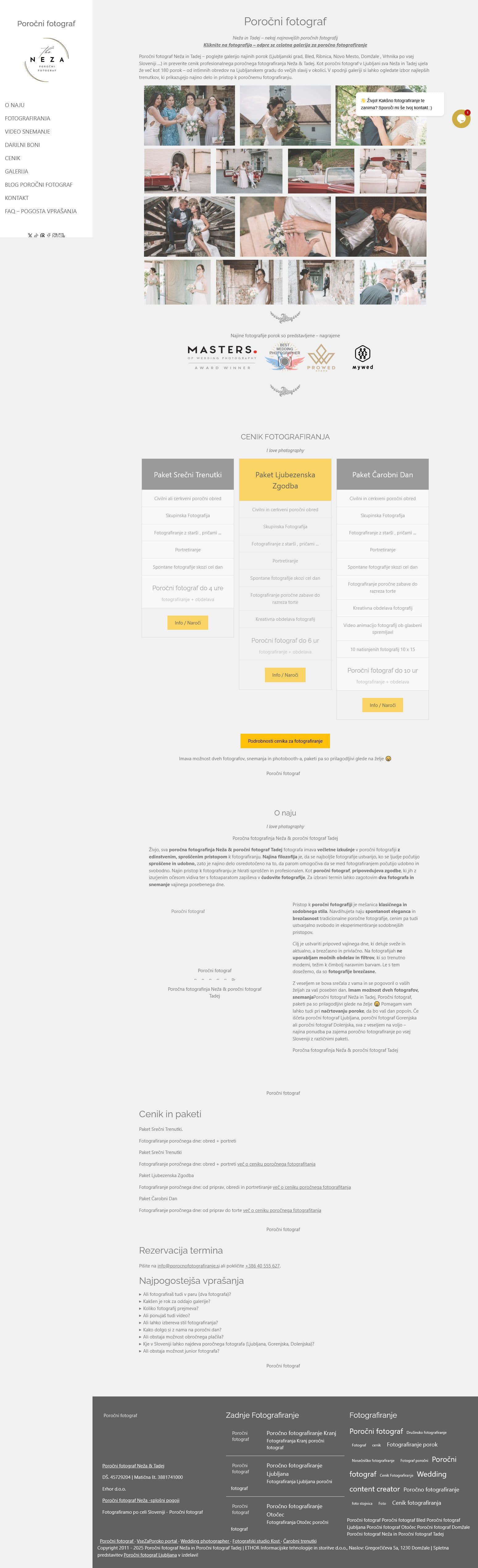 Screenshot of www.porocnofotografiranje.si