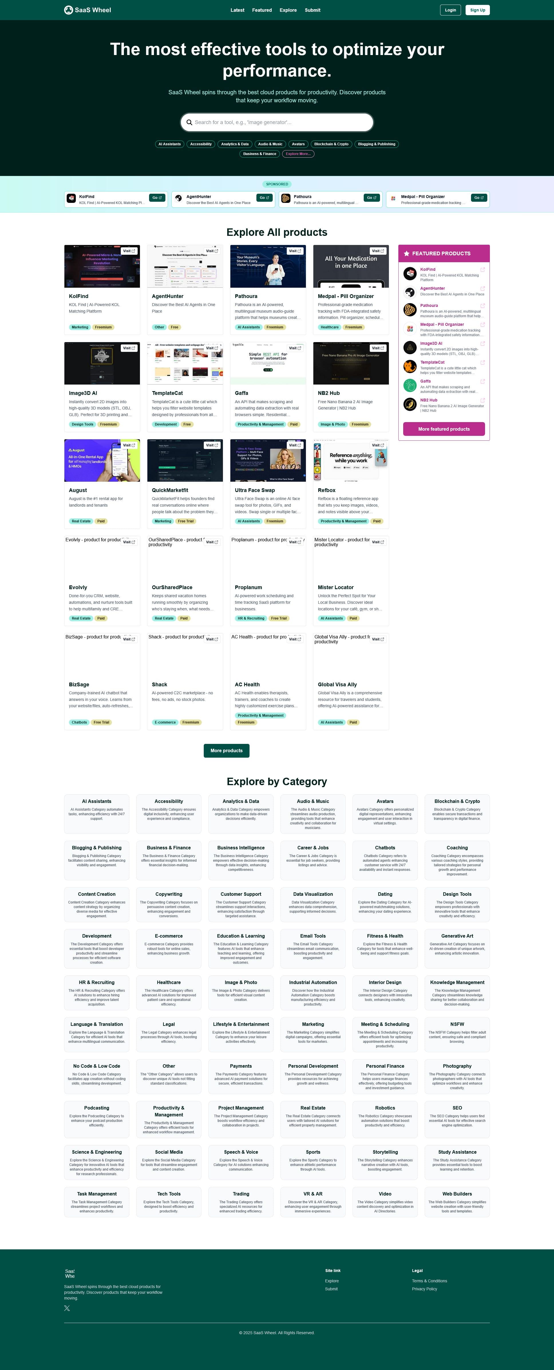 Screenshot of Saaswheel