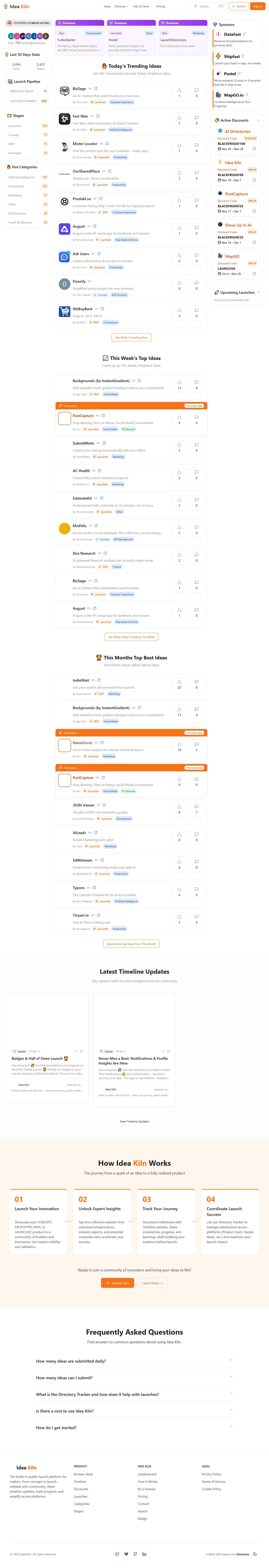 Screenshot of Idea Kiln