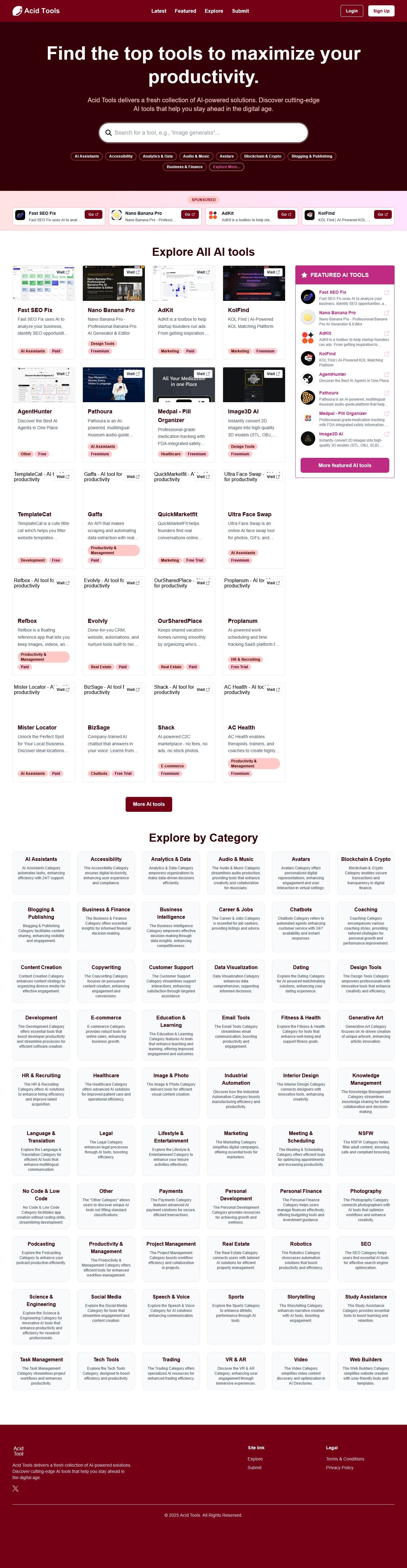 Screenshot of Acidtools