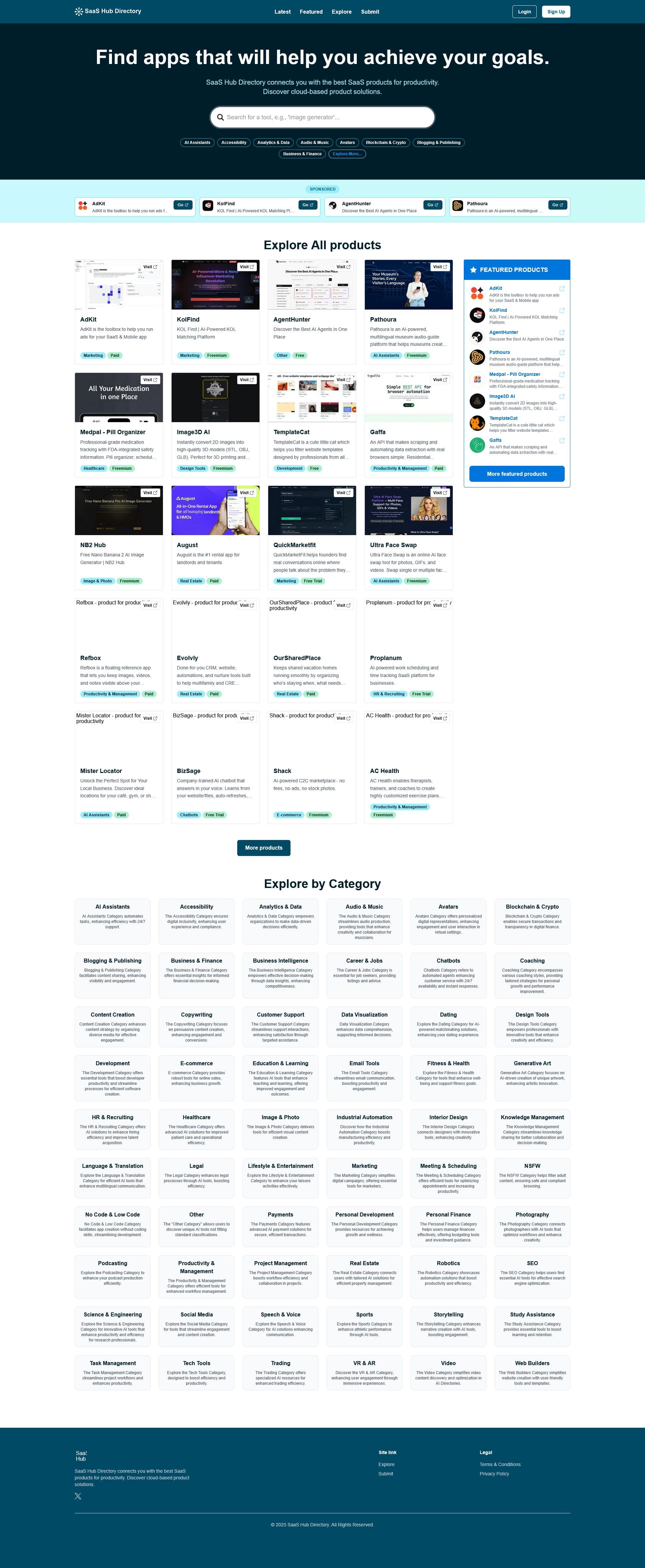 Screenshot of Saashubdirectory