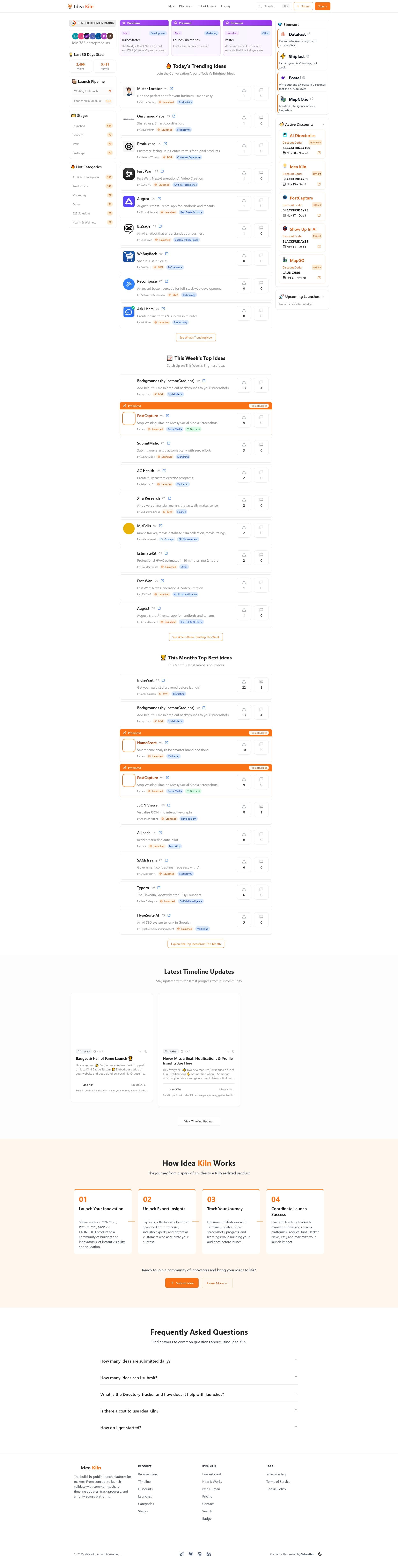 Screenshot of ideakiln.com