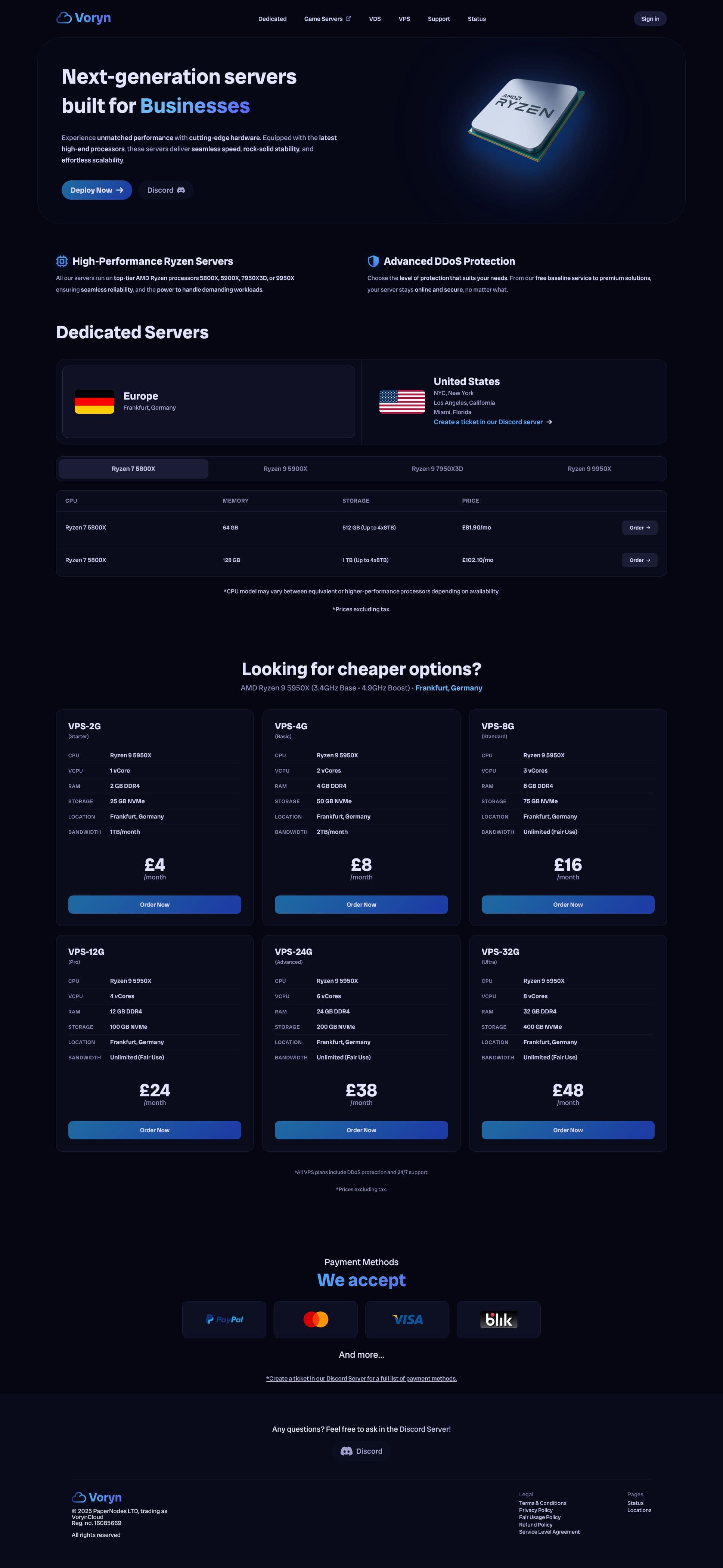 Screenshot of voryn.cloud