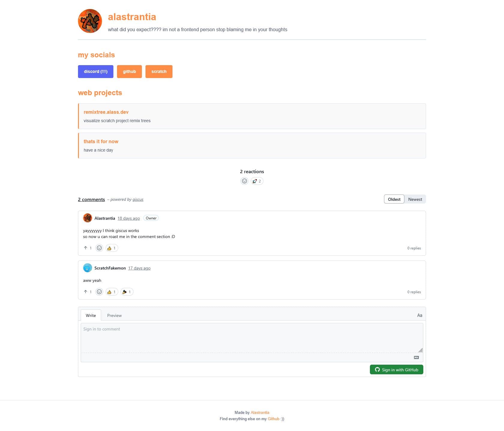 Screenshot of alass.dev