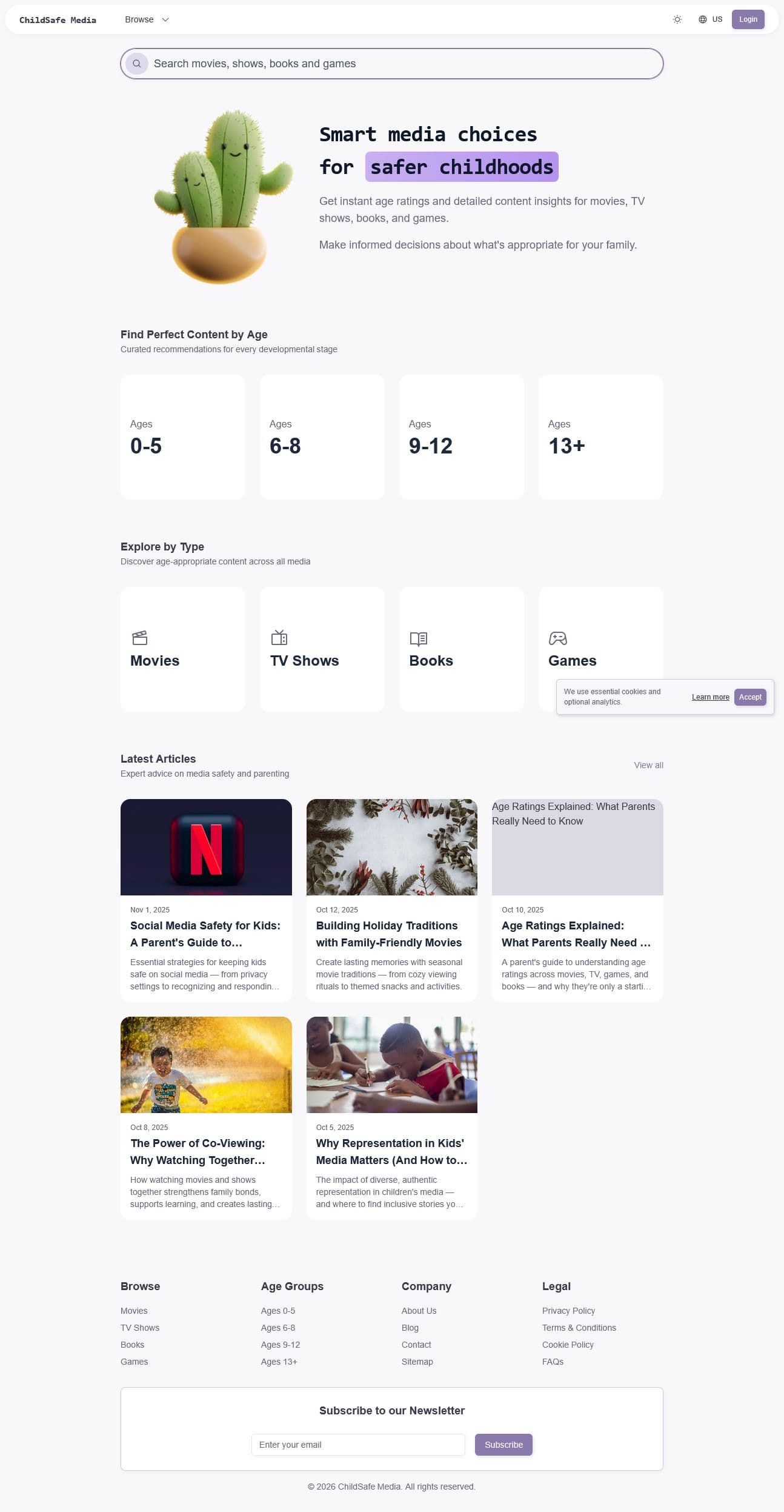 Screenshot of childsafe.media