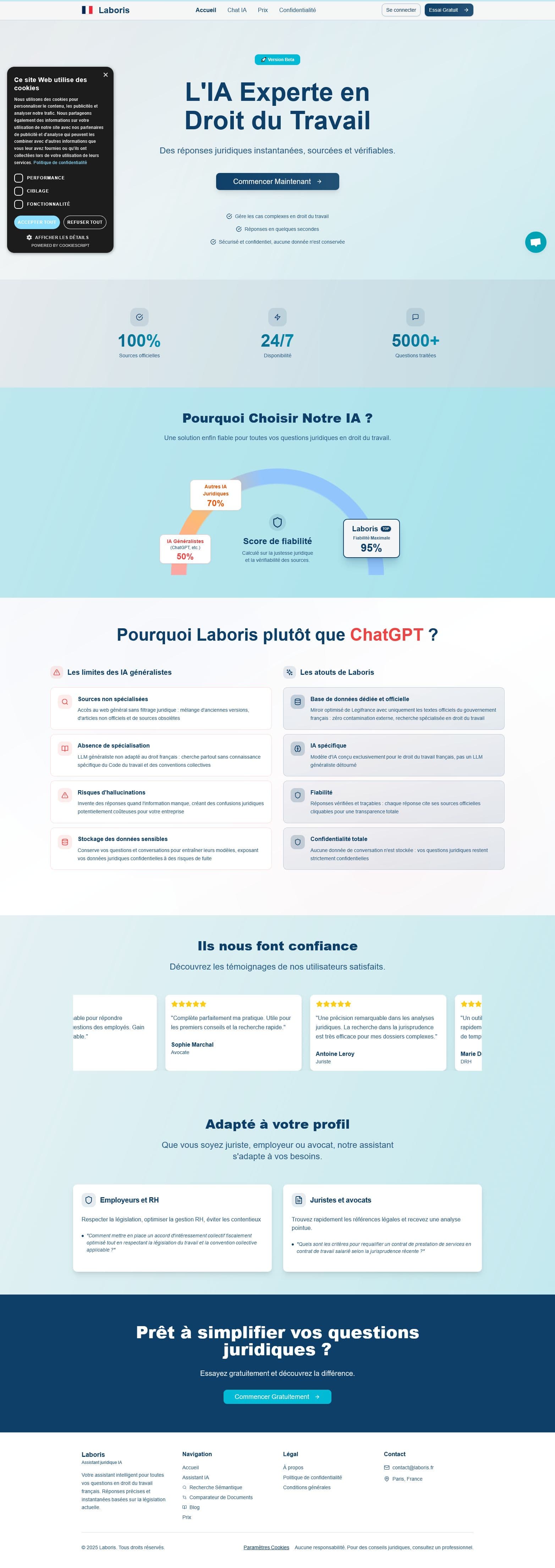 Screenshot of laboris.fr