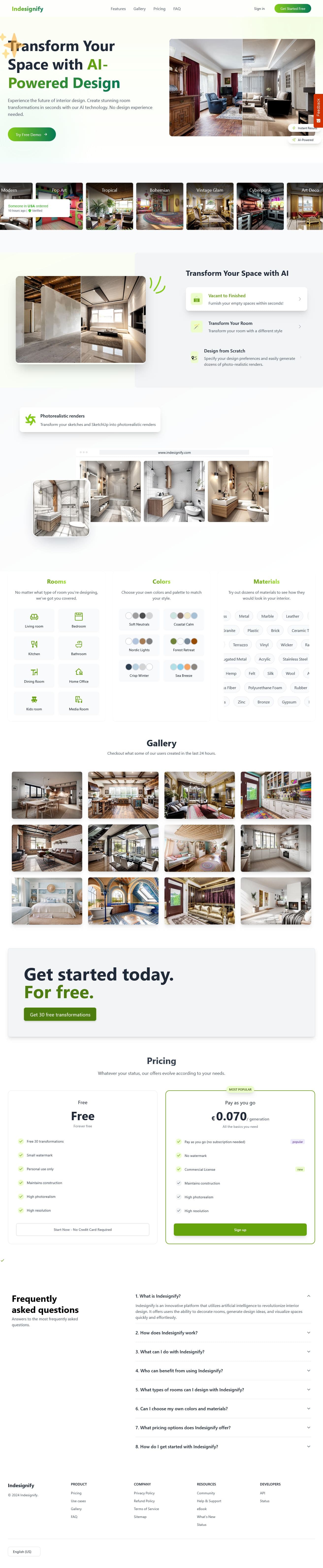 Screenshot of www.indesignify.com