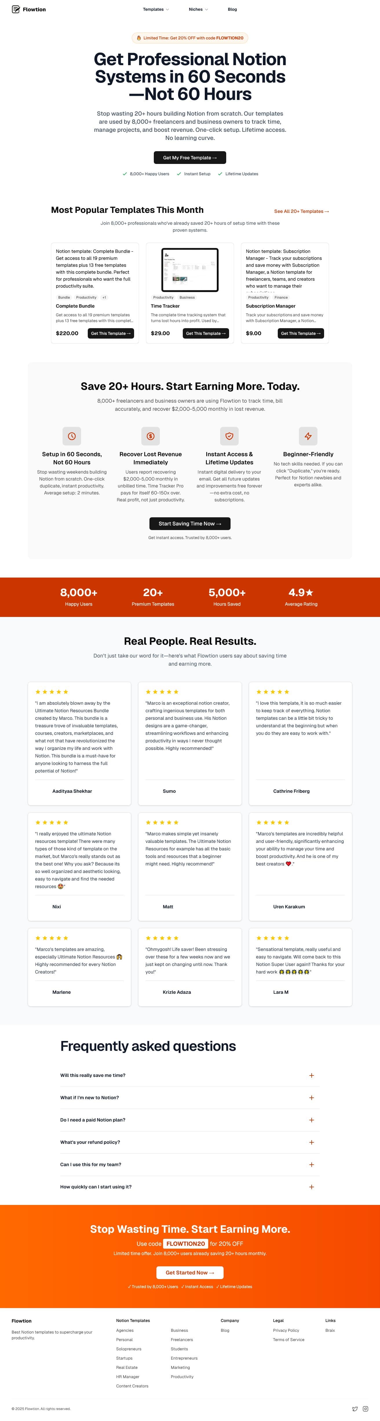 Screenshot of theflowtion.com