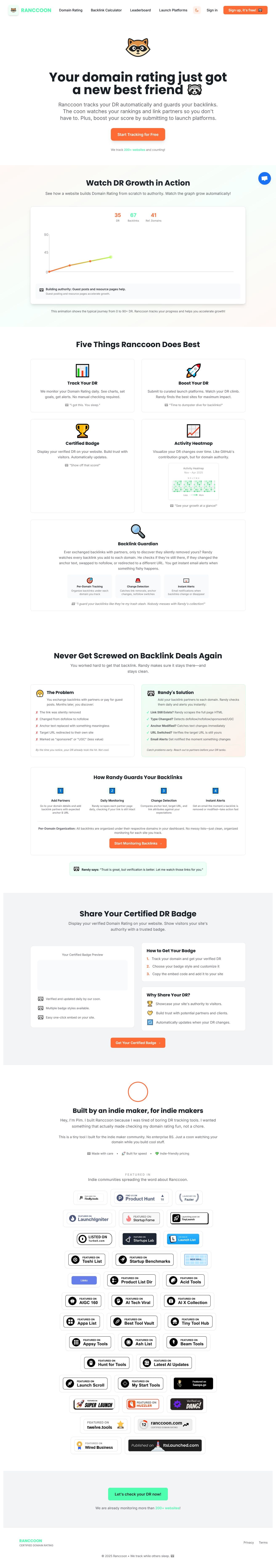 ranccoon.com screenshot