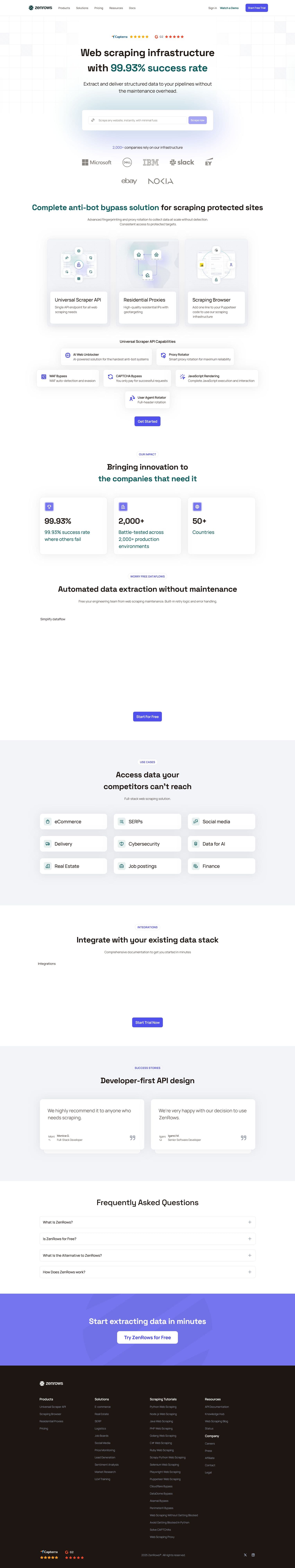 Screenshot of zenrows.com