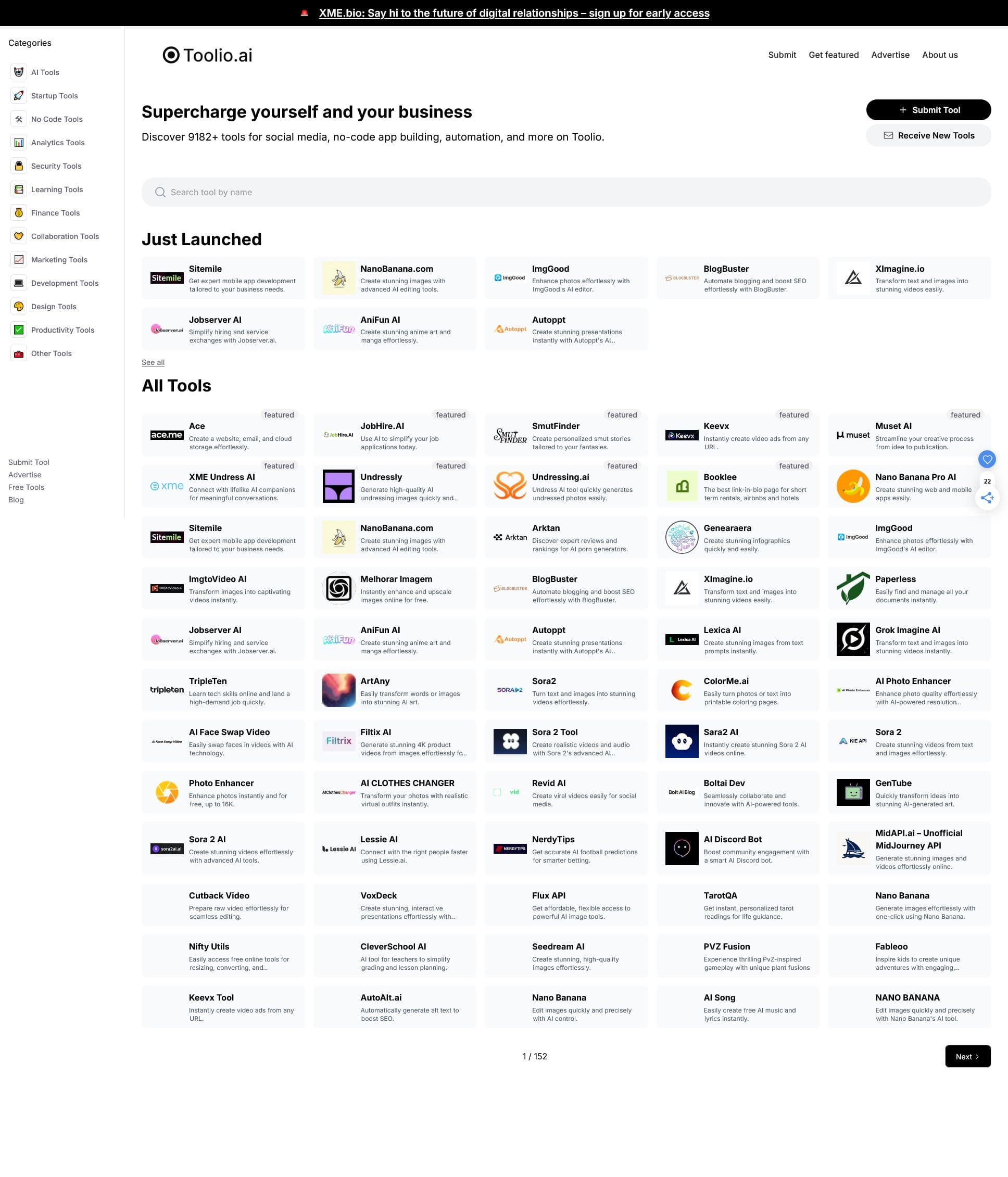 Screenshot of Toolio.ai