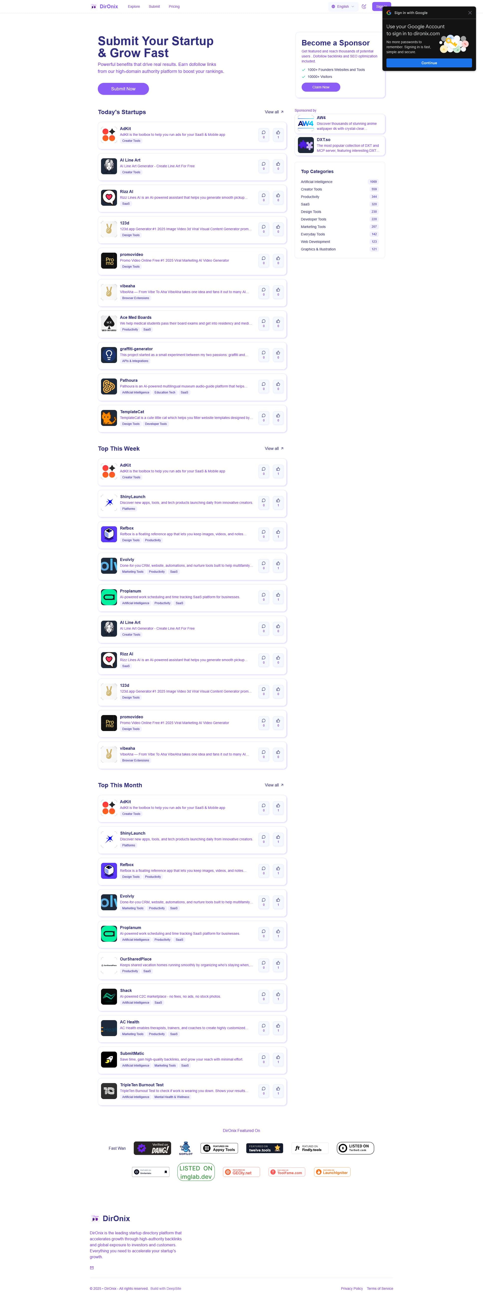 Screenshot of Dironix