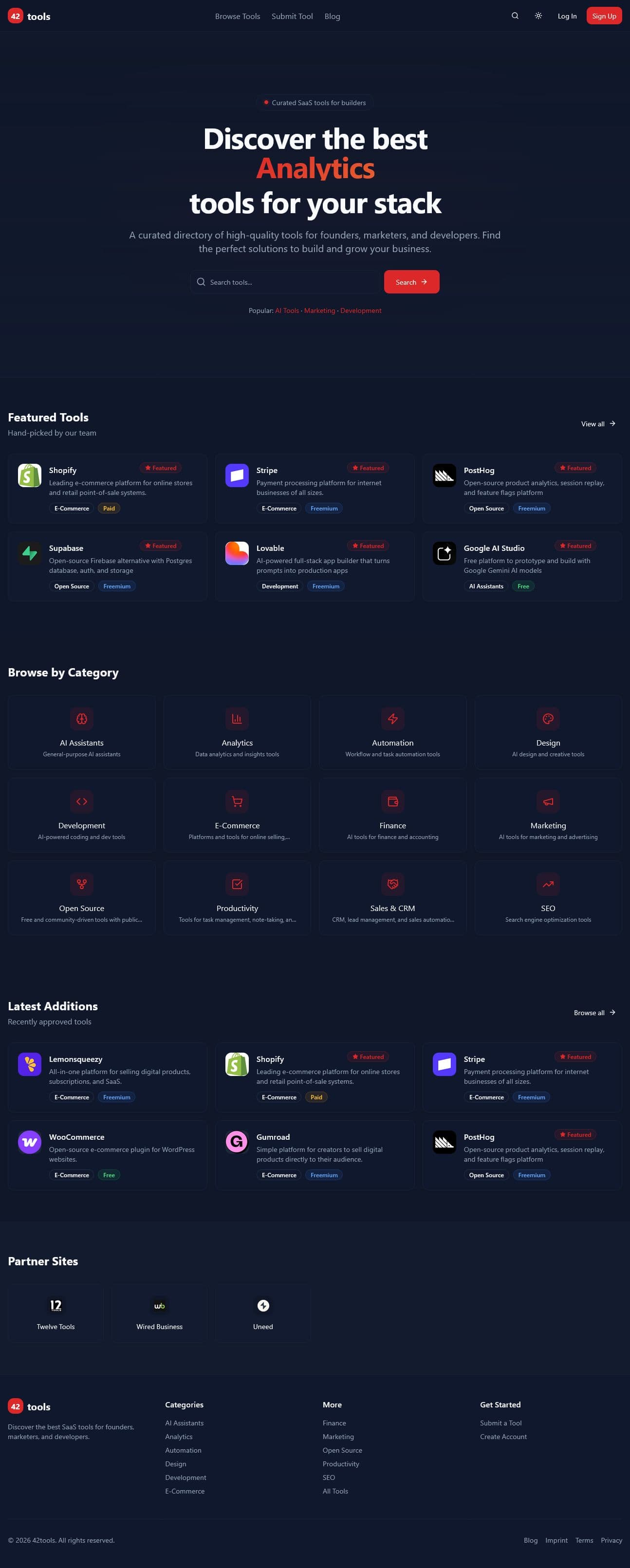 Screenshot of 42tools.xyz