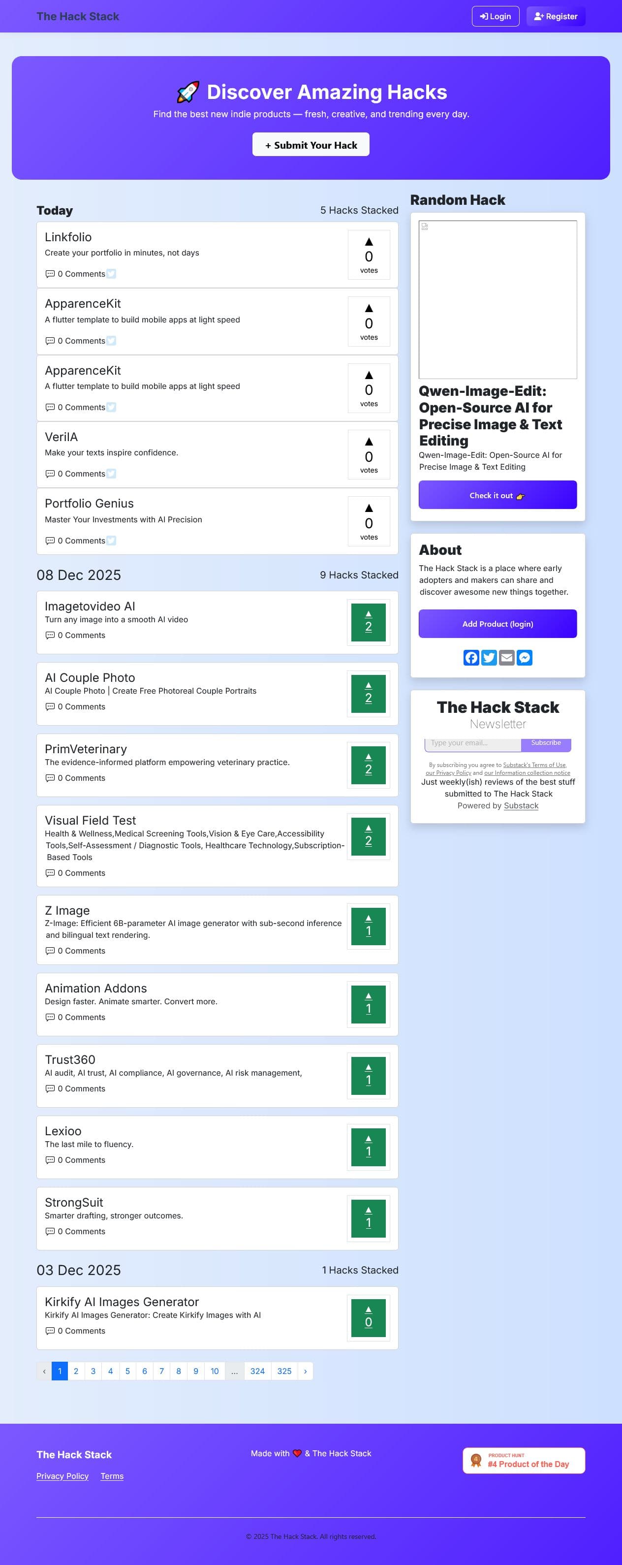 Screenshot of Thehackstack