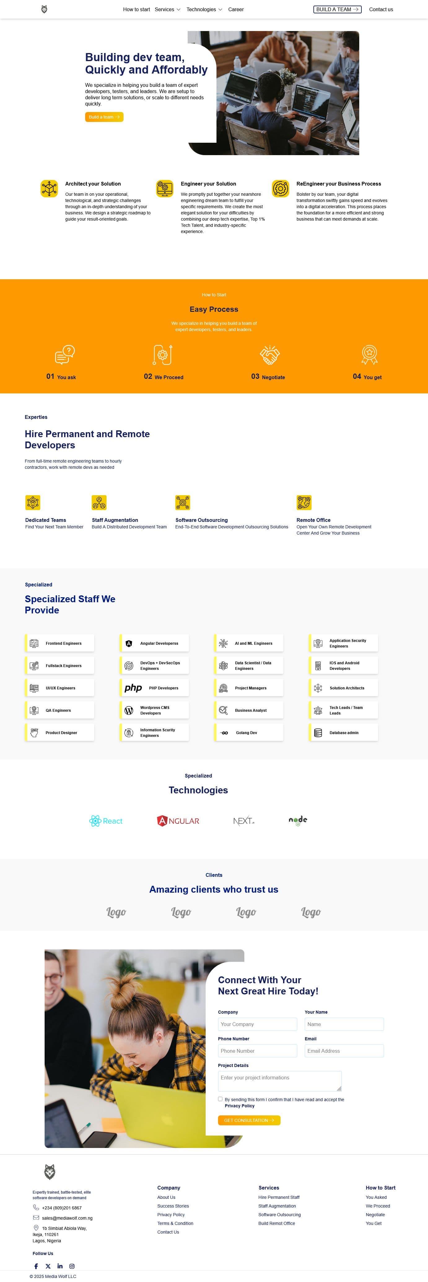 Screenshot of mediawolf.com.ng