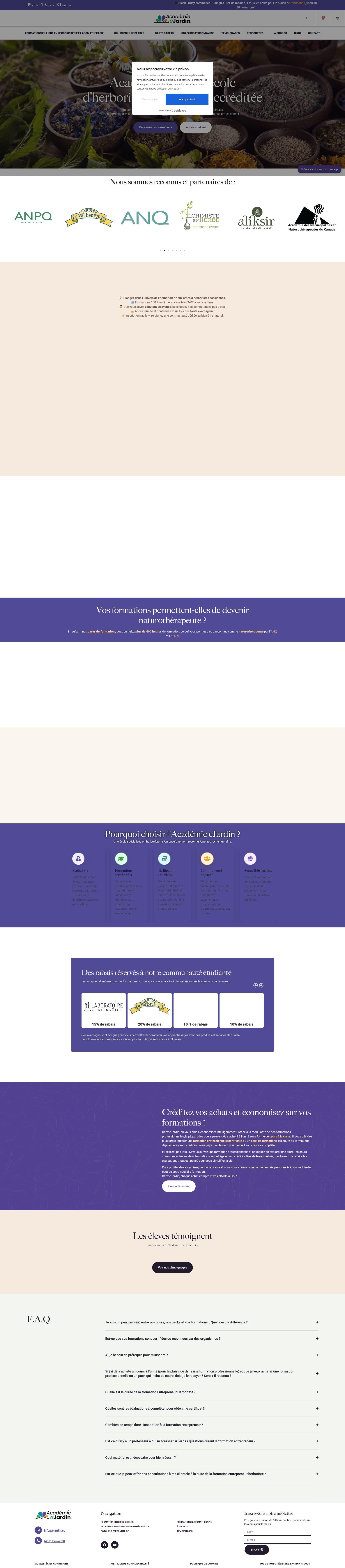 Screenshot of ejardin.ca