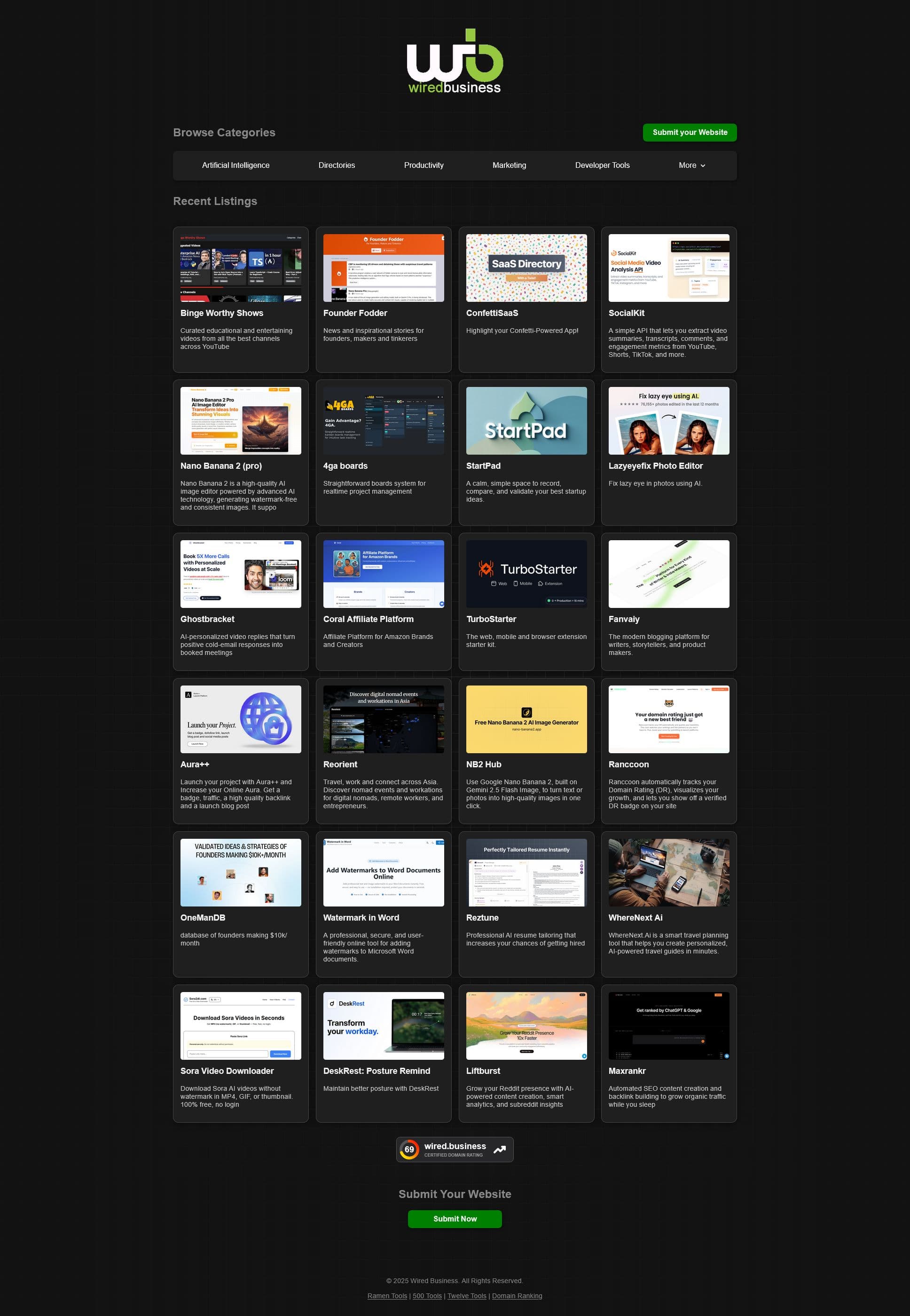 Screenshot of Wired.business