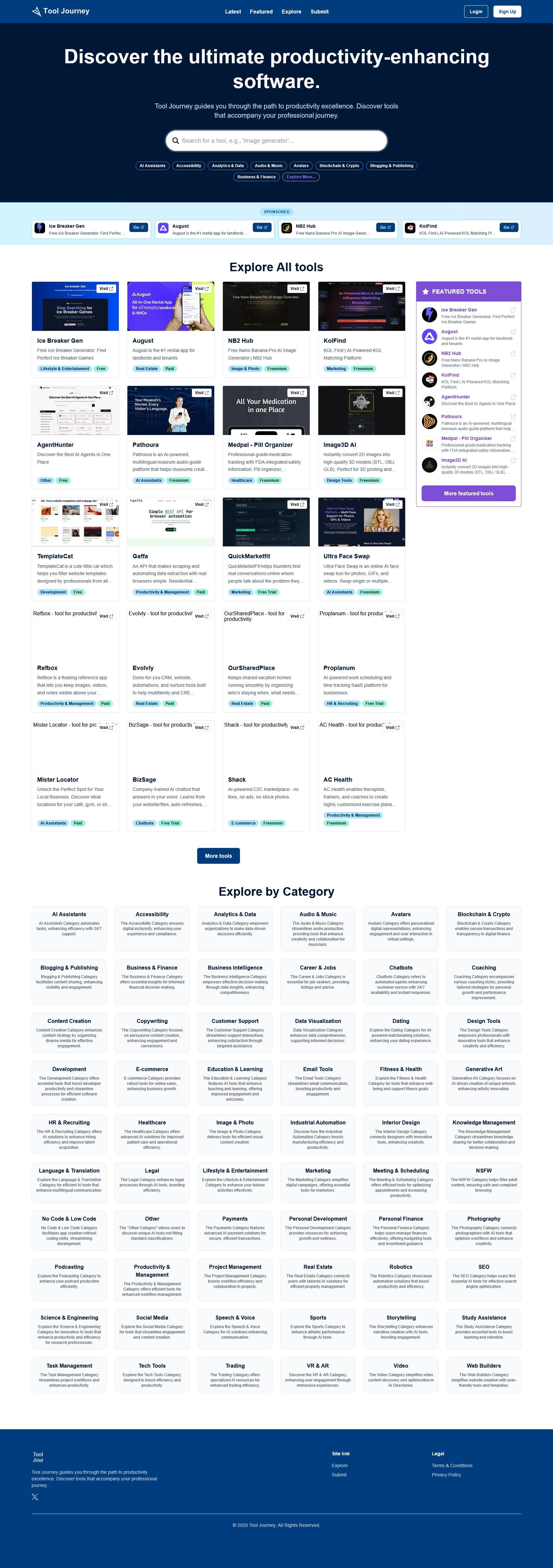 Screenshot of Tooljourney