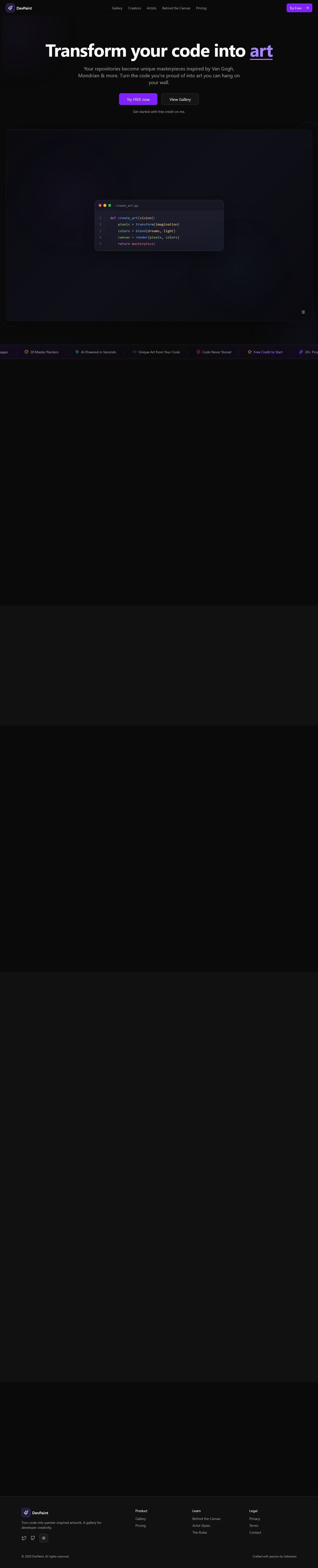 Screenshot of devpaint.com