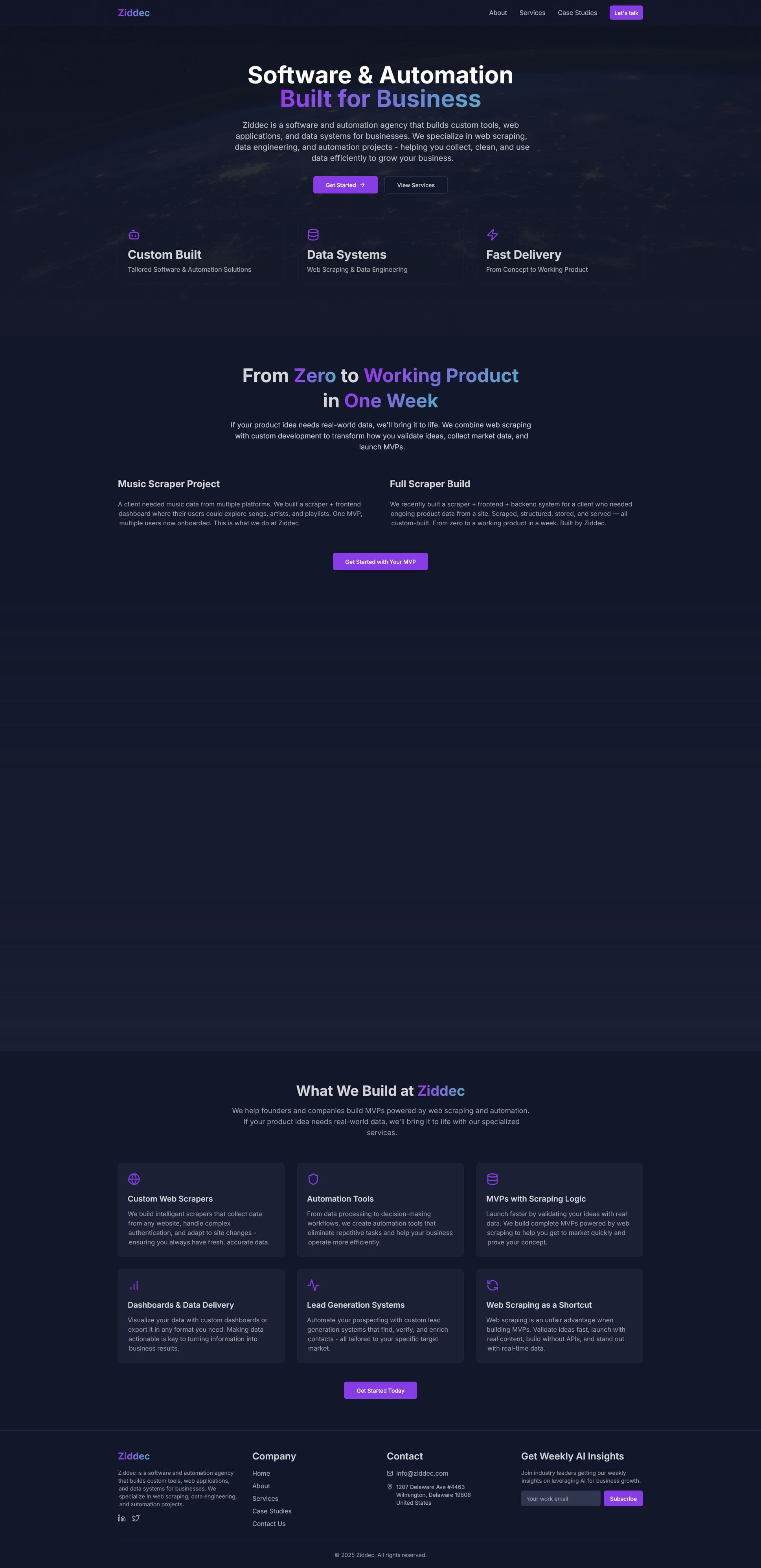 Screenshot of ziddec.com