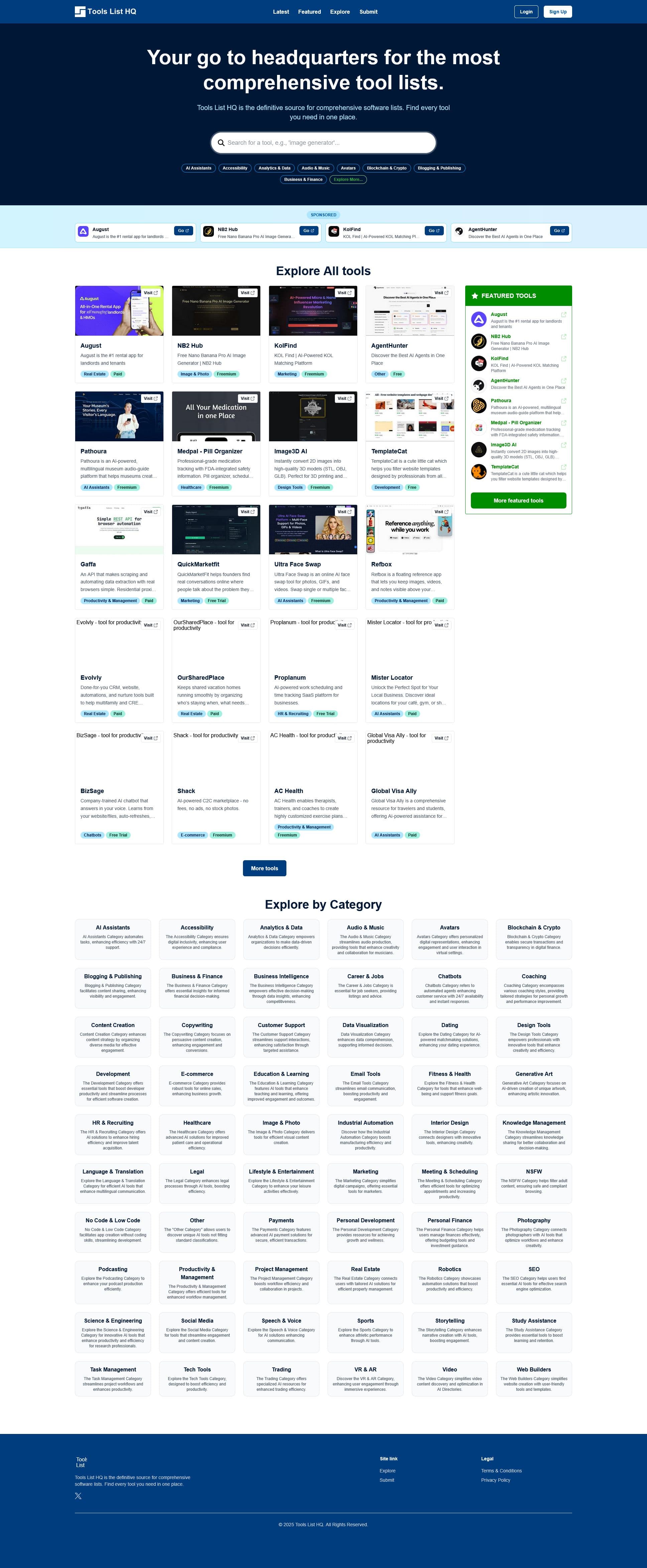 Screenshot of Toolslisthq