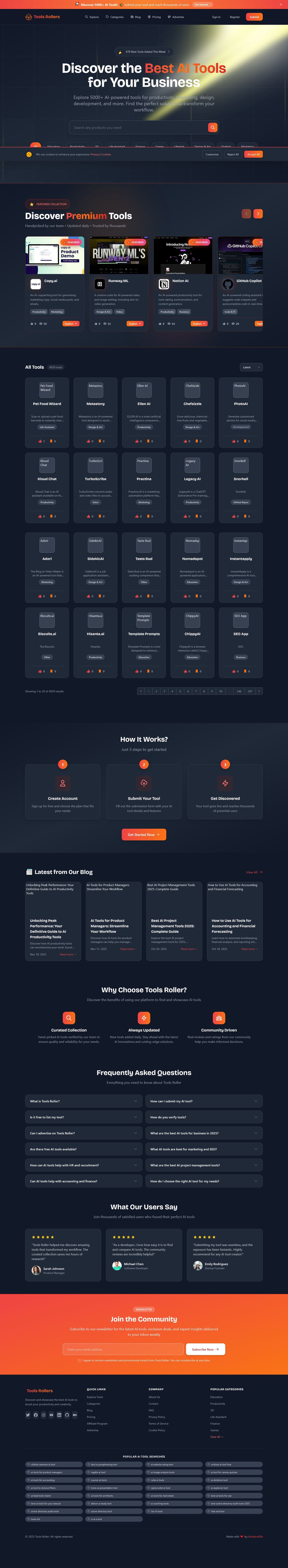 Screenshot of toolsroller.com