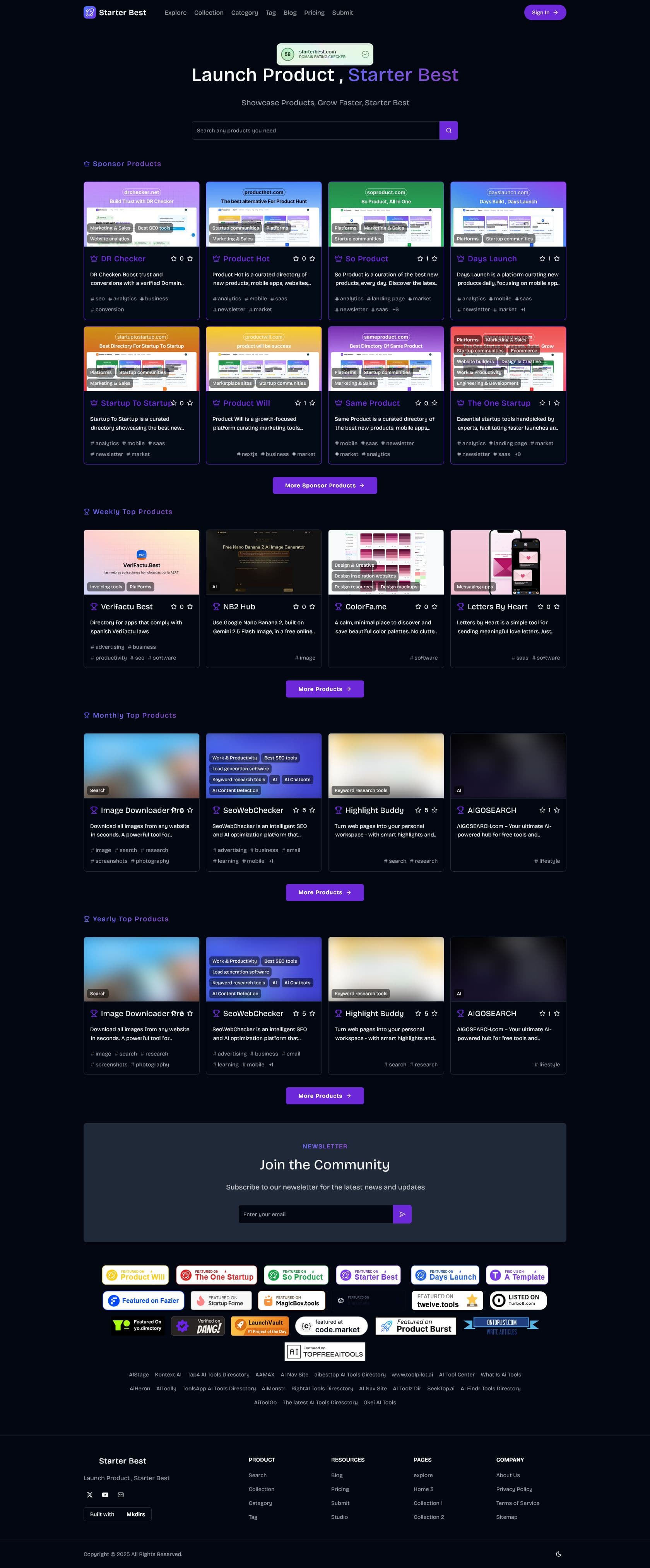 Screenshot of Starterbest