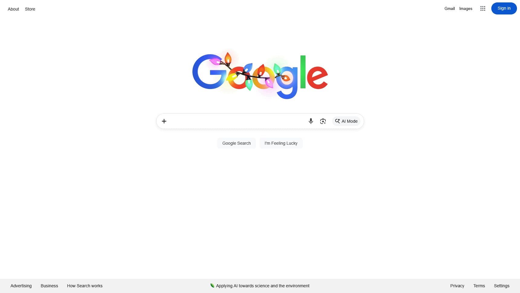 Screenshot of google.com