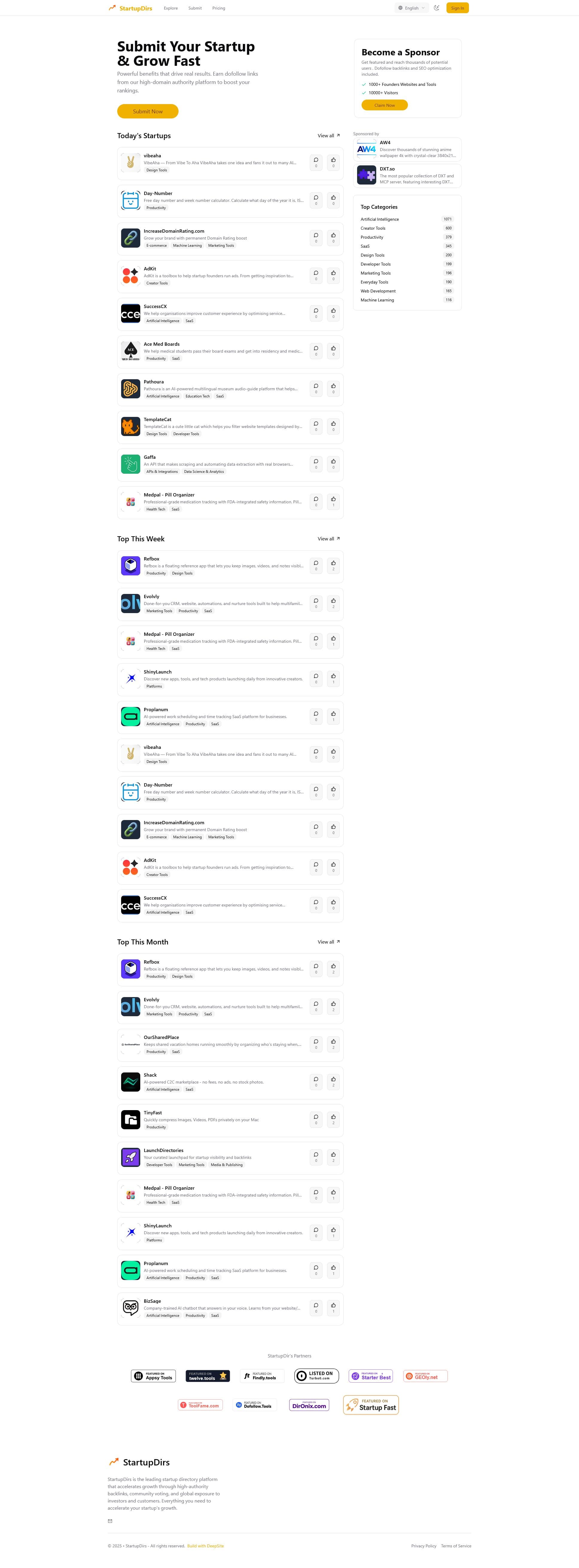 Screenshot of Startupdirs