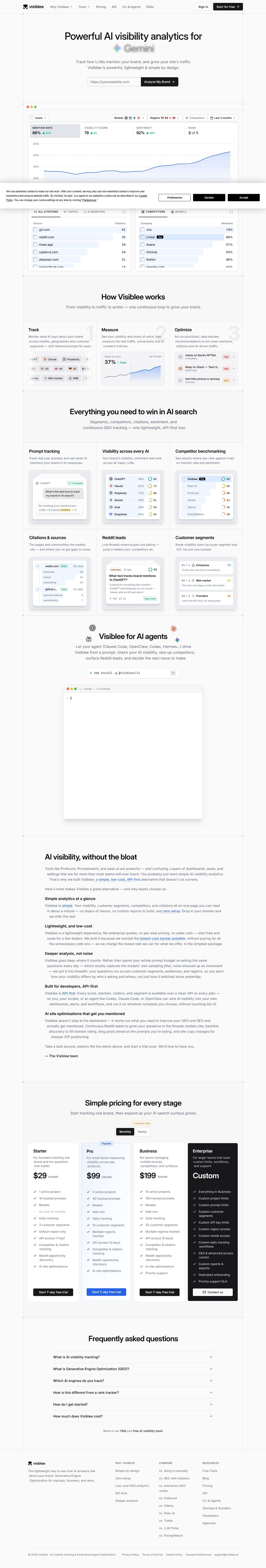 Screenshot of visiblee.ai