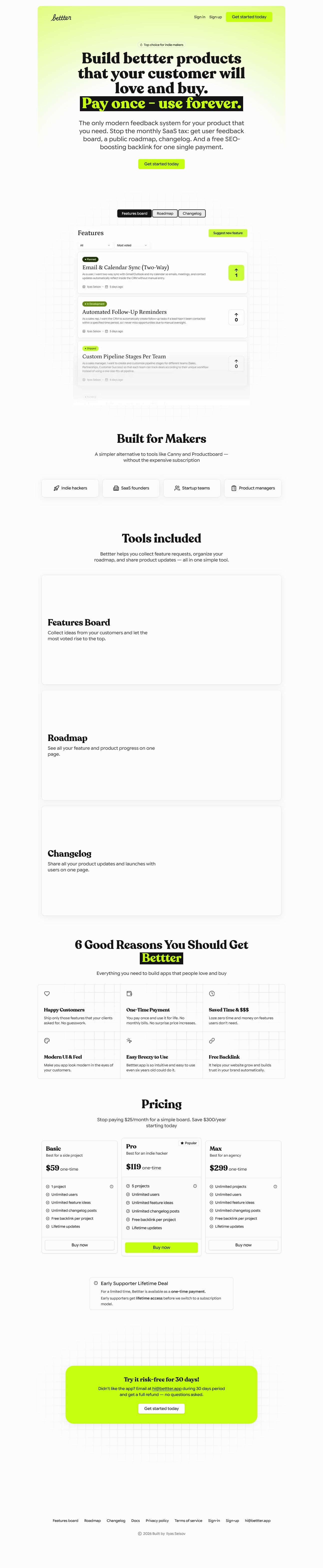 Screenshot of bettter.app