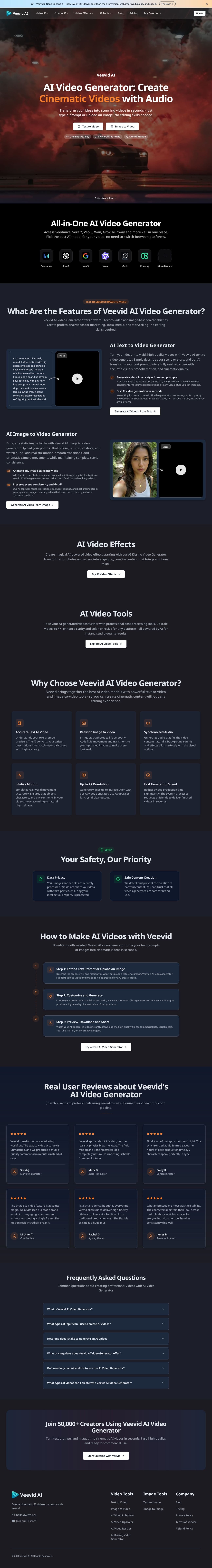 Screenshot of veevid.ai
