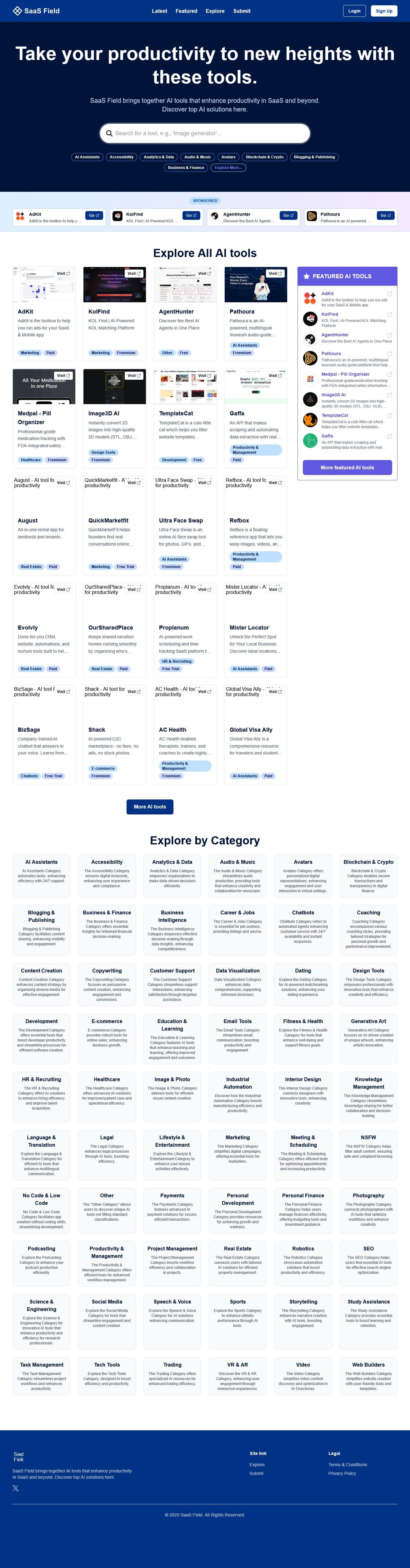 Screenshot of Saasfield