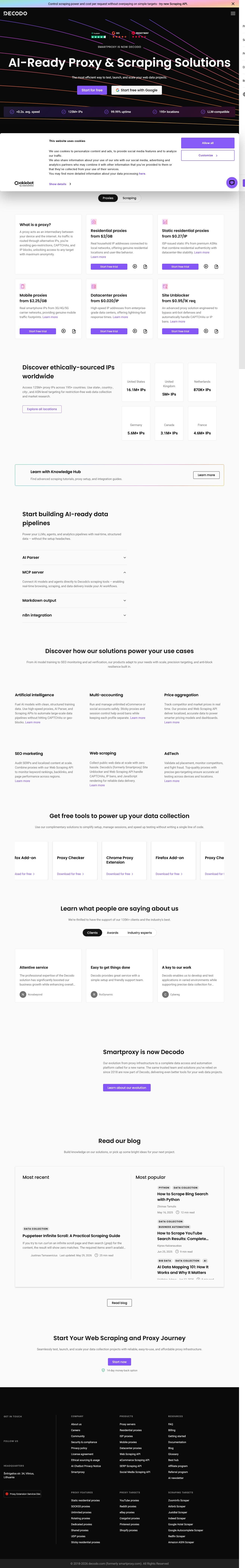 Screenshot of smartproxy.com