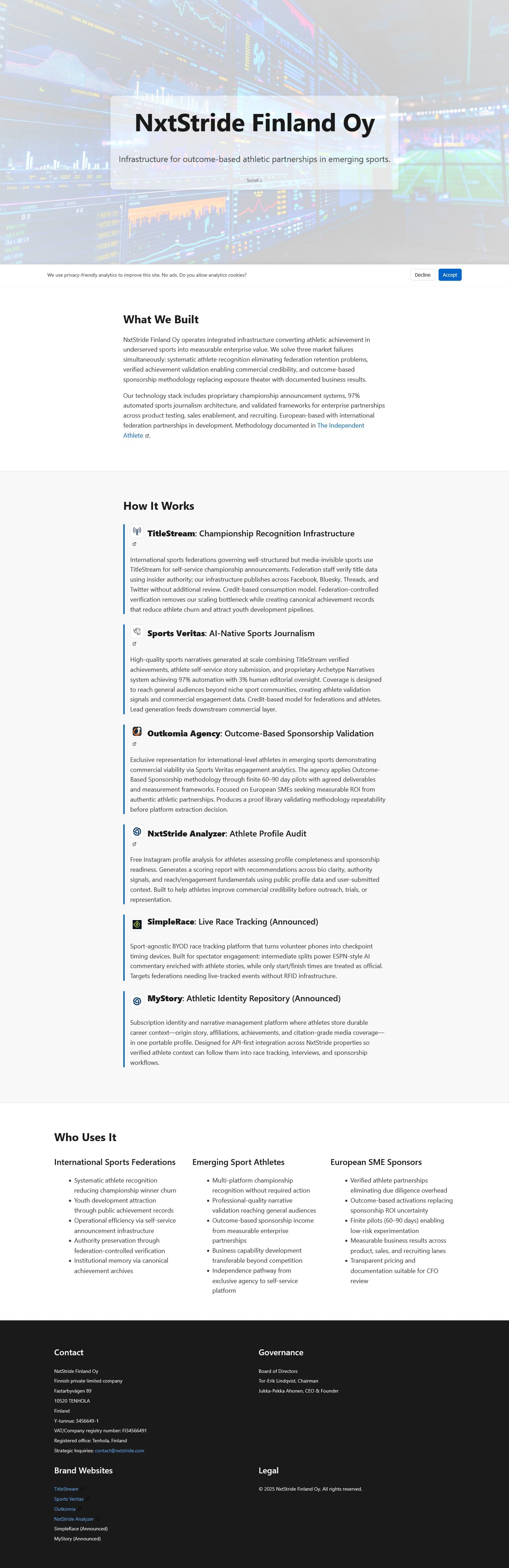 Screenshot of nxtstride.com