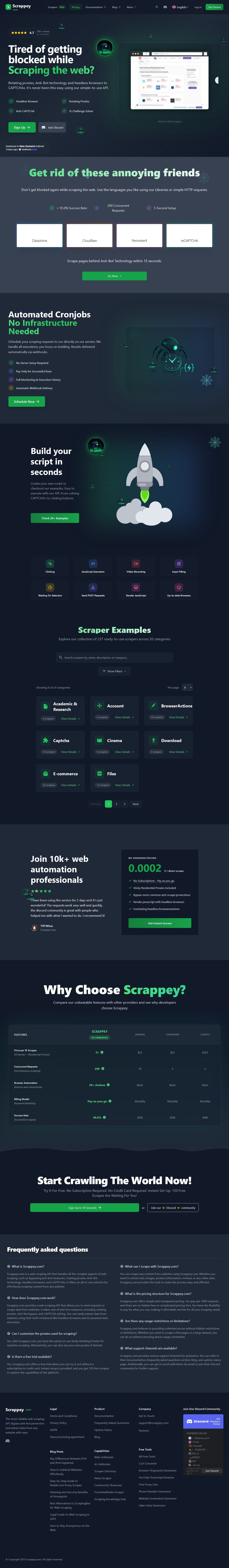 Screenshot of scrappey.com