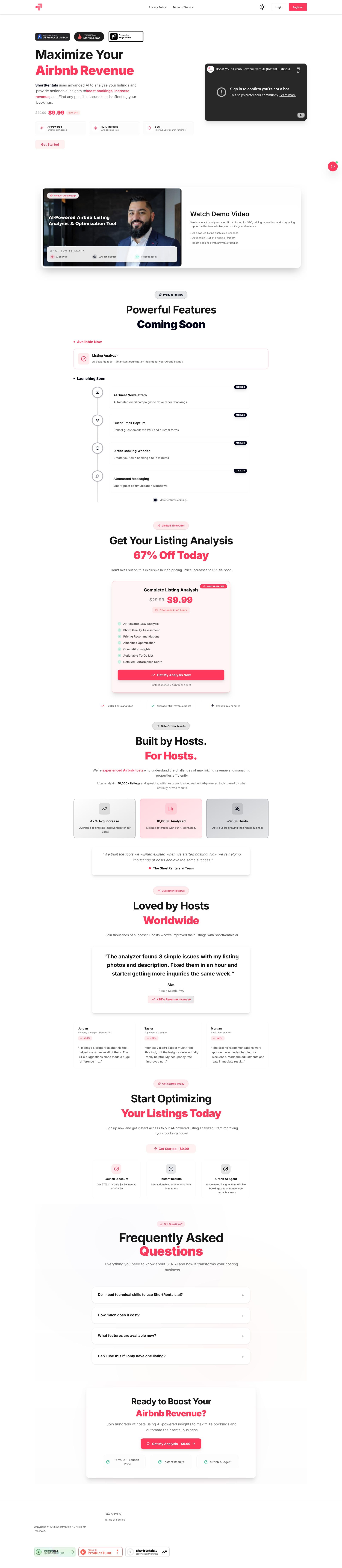 shortrentals.ai screenshot
