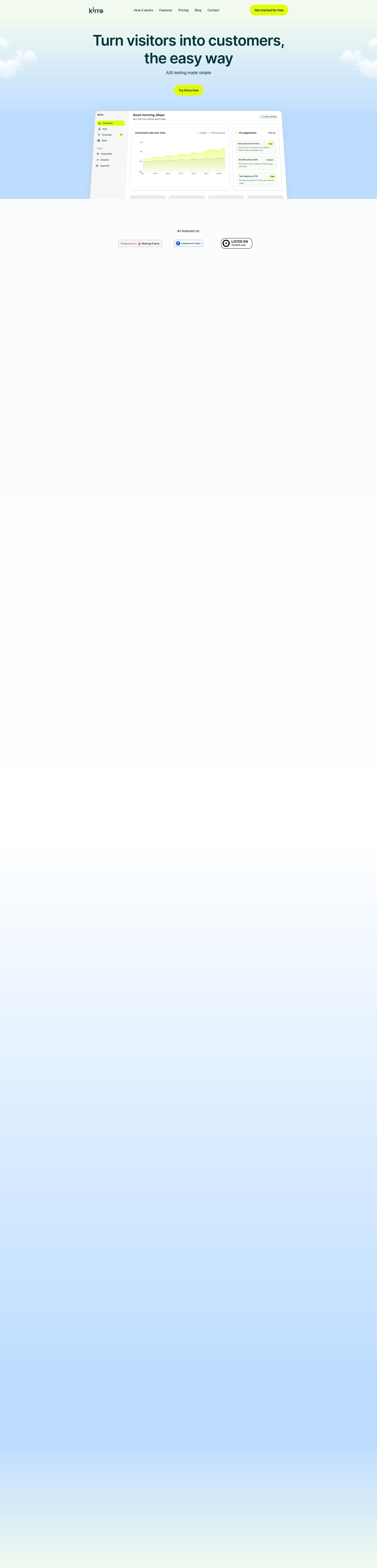 Screenshot of kirro.io