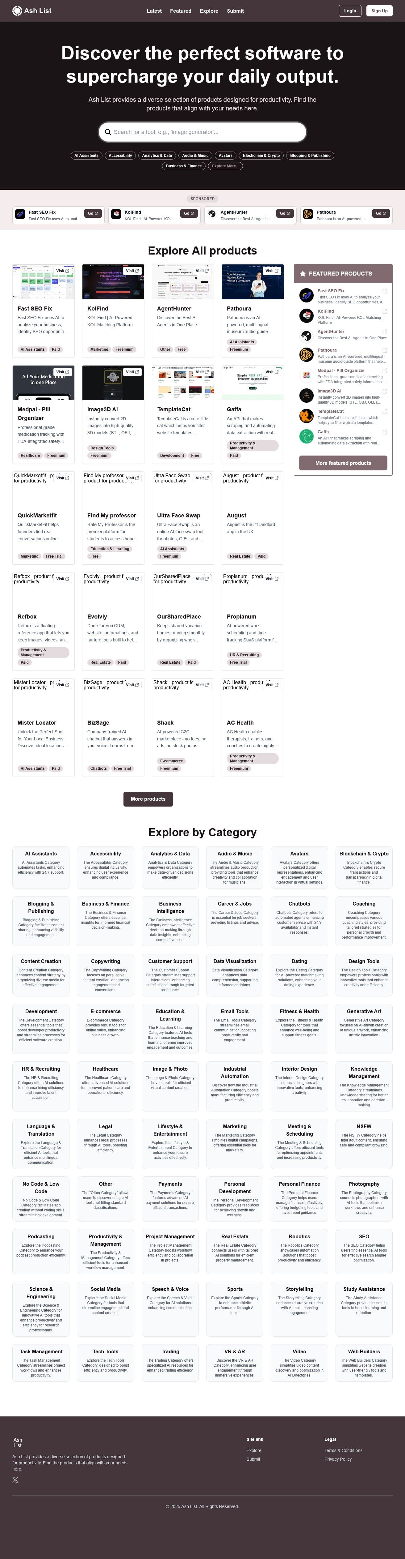 Screenshot of Ashlist