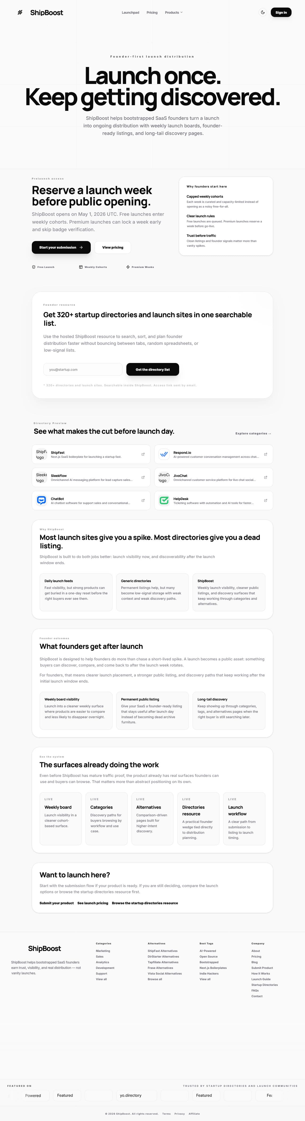 shipboost.io screenshot
