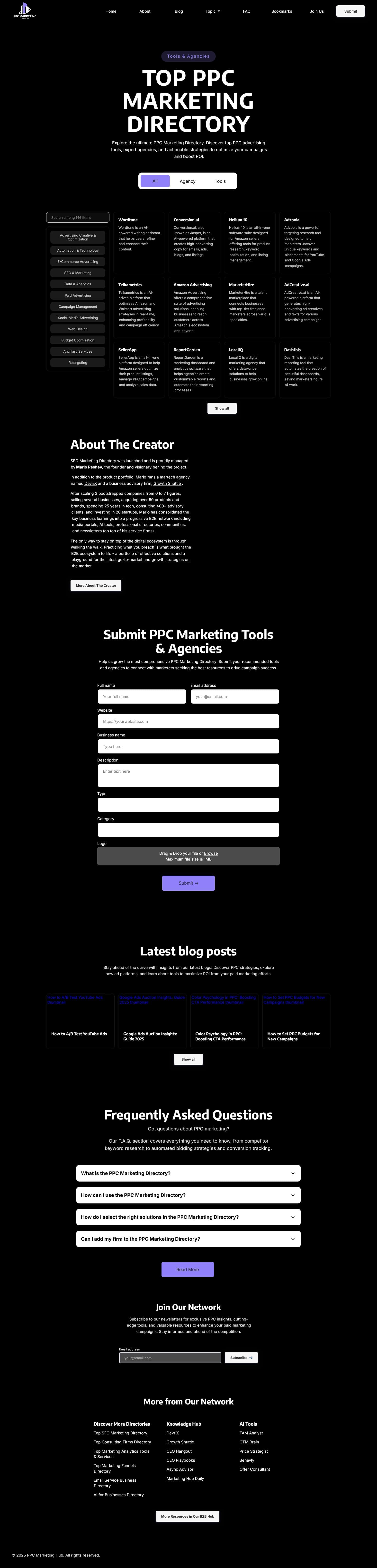 Screenshot of Ppcmarketinghub.com