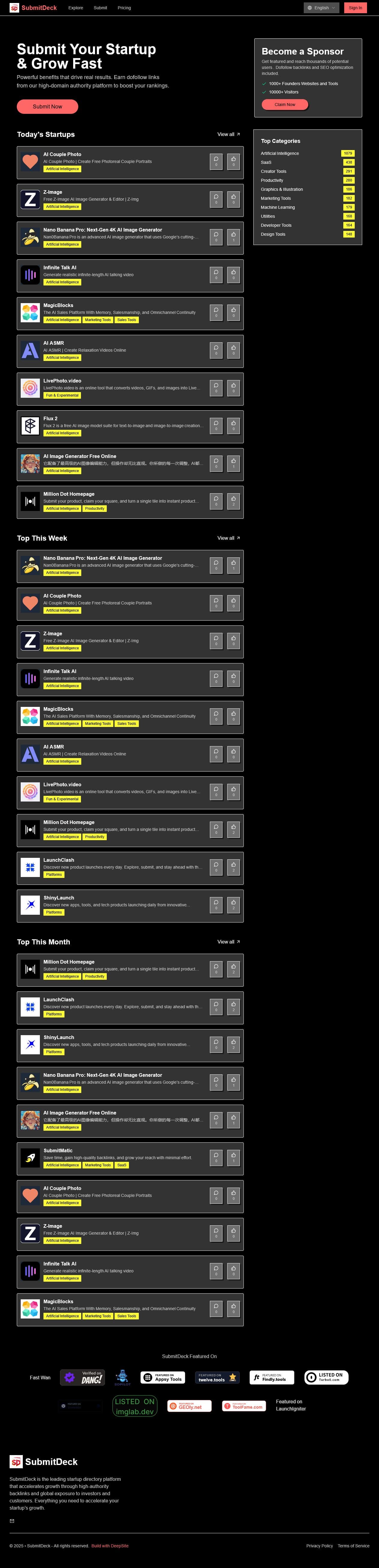 Screenshot of Submitdeck